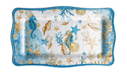 Ad Trend Rectangular Melamine Tray Shell 48 x 28 Cm H 2 Cm Blue 1 Pc