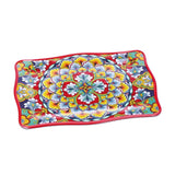 regalo italiano regalo italiano vassoio rettangolare rian in melamina 30 x 21 cm h 2 cm rosso blu ean 8057586160637