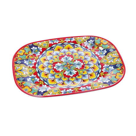 regalo italiano regalo italiano vassoio rettangolare rian in melamina 43 x 32 cm h 2 cm rosso blu ean 8057586160613