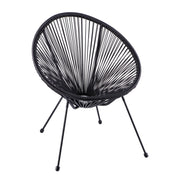 Ad Trend Black Outdoor Chair Woven 68×62 H 82 cm
