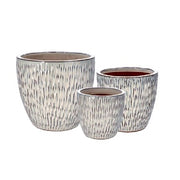 Ad Trend Set 3 Ceramic Cachepots Cream H 23–29-35 cm