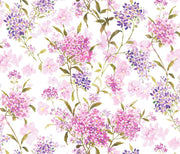 Saul Sadoch Satin Gift Paper Roll H 70cm L 25m Lilac Flowers