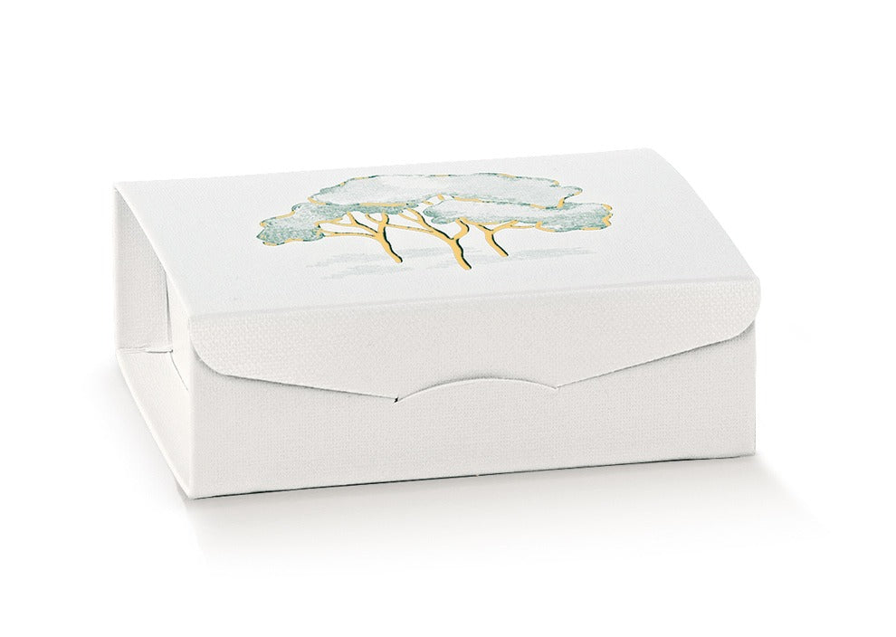 Cofanetto regalo Scotton Intrecci Verde stampa caldo 10×10×3,5 cm con inserto per bomboniere e gioielli.  CONF 10 PZ ean 8007402372287