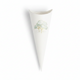 Cono confettata Scotton intrecci verde stampa a caldo cartoncino 19 cm, set 10 pz. Matrimoni e cerimonie eleganti. CONF 10 PZ EAN 8007402372058