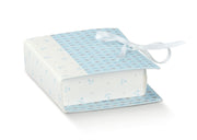 Scotton Book Box Sugared Almonds Holder 70 x 60 x 25 Mm Bloom Blue 10 Pcs