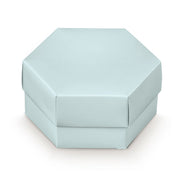 Scotton Hexagon Box with Divider 110 x 60 Mm Blue Linen 10 Pcs