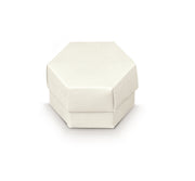 Scotton Hexagon Box with Divider 60 x 40 Mm White 10 Pcs
