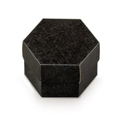 Scotton Hexagon Box with Divider 80 x 55 Mm Black 10 Pcs
