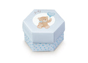 Scotton Little Bear Hexagon Box 80 x 55 Mm Blue 10 Pcs