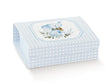 Scatola gift Scotton elefantino azzurro cartoncino 7×7×3cm CONF 10 PZ- Bomboniera piatta battesimo maschio e baby shower ean 8007402366293