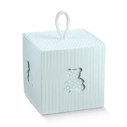 Scotton Teddy Bear Box with Cord 100 x 100 x 100 Mm Blue 10 Pcs