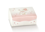 Scotton Gift Sugared Almonds Box 70 x 70 x 30 Mm Babby Teddy Bear Pink 10 Pcs