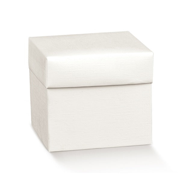 scotton scotton scatola portaconfetti pieghevole con coperchio 100 x 100 x 180 mm fibra bianca bomboniera 10 pz ean 8007402195411