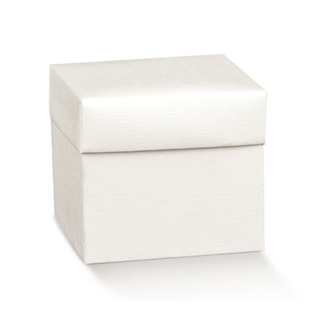 scotton scotton scatola portaconfetti pieghevole con coperchio 100 x 100 x 180 mm fibra bianca bomboniera 10 pz ean 8007402195411