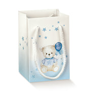 Scotton Shopper Paper Baby Bear 90 x 90 x 140 Mm Blue 10 Pcs