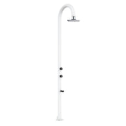 SINED Luna Alu White Lcd Aluminum Shower Double Water Connection With Iswitch Lcd White Shower Head