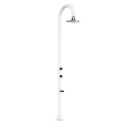 SINED Luna Alu Bianca Led Shower In Aluminum Double Water Connection With Iswitch Shower Head Led Bianca