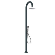 SINED Luna Alu d Grey Led Shower In Aluminum Double Water Connection Shower Head Iswitch Led Grey