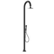 SINED Luna Alu d Black Sensor Outdoor Shower With Double Attachment Round Sensor Shower Head Black