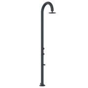 SINED Luna Alu Grey Aluminium Shower Double Water Connection Shower Head Iswitch and Thermometer Grey