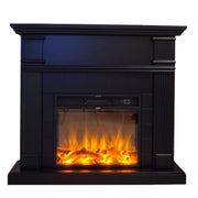SINED Mpc Fireplace Caldera Floor Fireplace With Frame and 1500w Electric Burner Black