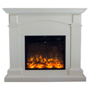 SINED Mpc Camino Cetona Floor Fireplace With Frame and 1500w Electric Burner White