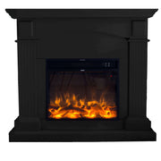 SINED Mpc Camino Cetona Floor Fireplace With Frame and 1500w Electric Burner Black