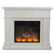 SINED Mpc Camino Lipari Floor Fireplace With Frame and 1500w Electric Burner White