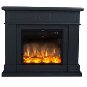 SINED Mpc Camino Lipari Floor Fireplace With Frame and 1500w Electric Burner Grey