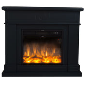 SINED Mpc Camino Lipari Floor Fireplace With Frame and 1500w Electric Burner Black