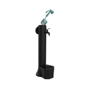 SINED Tritone Pro Black HDPE Garden Fountain with 7.5m Hose