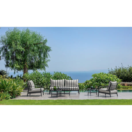 talenti talenti salotto finn set sofa 2 poltrone living e tavolo caffe d58 bianco graphite