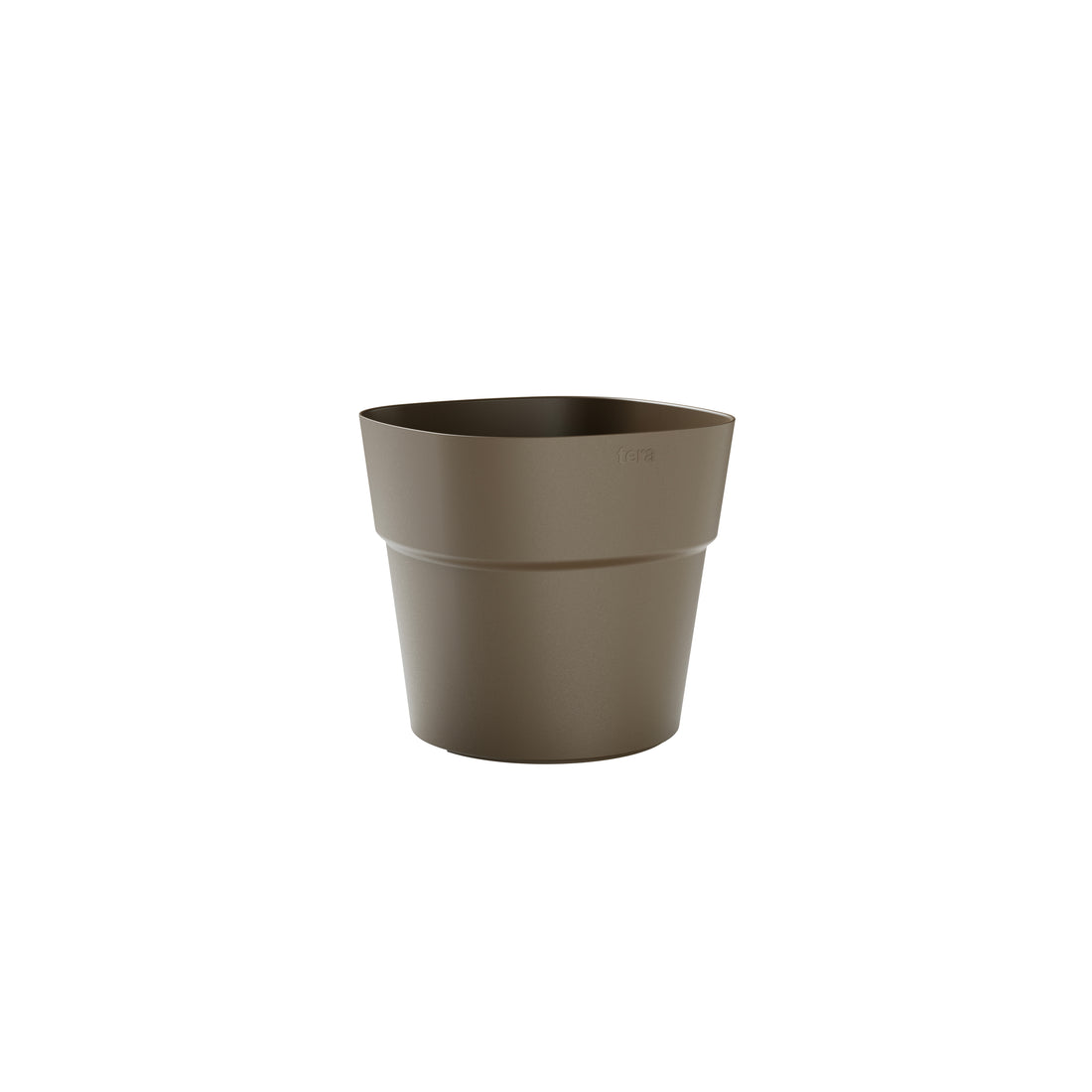 Vaso quadrato angoli stondati in plastica riciclata 100%, -30°÷+60°C. TeraPlast Andromeda 38 Sand, 38×38×H35 cm. Acquista ora. ean-8051560259072
