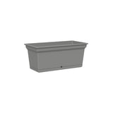 Fioriera rettangolare in resina UV, -30°÷+60°C. TeraPlast Aqua 98 Grigio Nebbia, 98×47×43,5 cm, riciclabile. ean-8051560027626