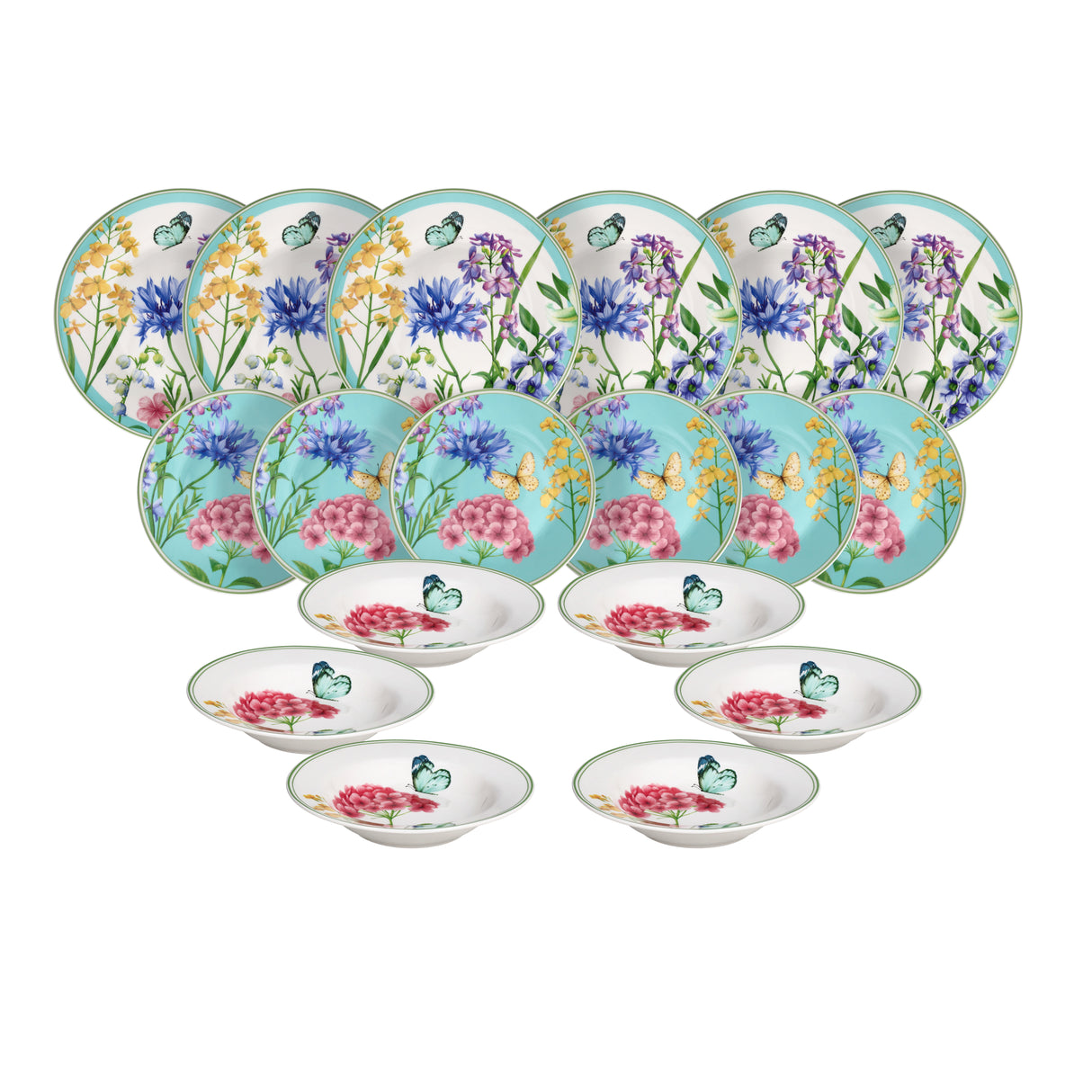 tognana tognana servizio tavola atollo jade 18 pz ceramica multicolor ean 8056444549096