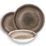 tognana tognana servizio tavola moon ibiza grigio 18 pz porcellana marrone ean 8056444549942