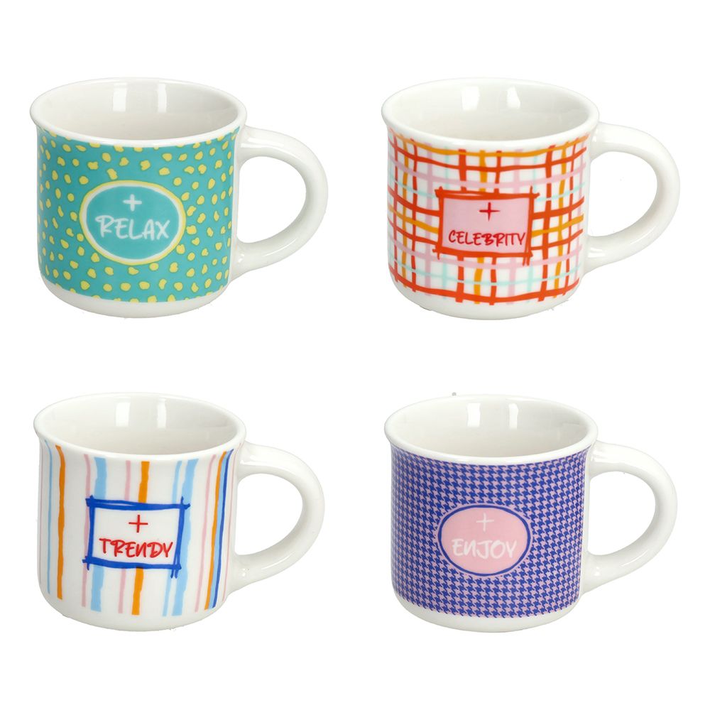 tognana tognana set 4 tazze caffe good vibes 65 cc senza piatto new bone china multicolor ean 8056444538557