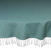 Tognana Chambray Textile Round Tablecloth D 170 Cm Green