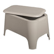 toomax toomax petra tavolino con contenitore e coperchio rimovibile grigio tortora tavolino da esterno resistente ai raggi uv ean 8009371018326