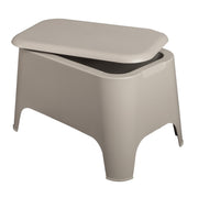 Toomax Petra Coffee Table with Storage and Removable Lid Dove Grey – UV Resistant Outdoor Coffee Table