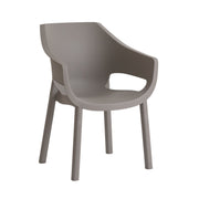 Toomax Luna Dove Grey Outdoor Plastic Chair - Stackable and UV Resistant