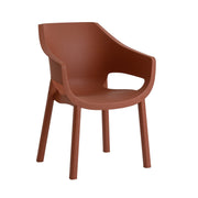 Toomax Luna Terracotta Outdoor Plastic Chair – Stackable and UV Resistant