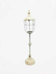 Wicker Box Lantern Simple Candle Holder D 17.5 Cm H 81 Cm White
