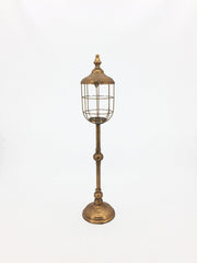 Wicker Box Simple Lantern Candle Holder D 17.5 Cm H 81 Cm Gold