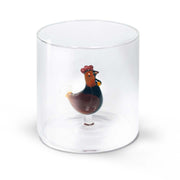 WD LifeStyle Borosilicate Glass Cup Cc 250 ml Hen Decor