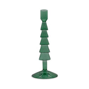WD LifeStyle Glass Candle Holder H 22 Cm Christmas Tree Shape Green Color