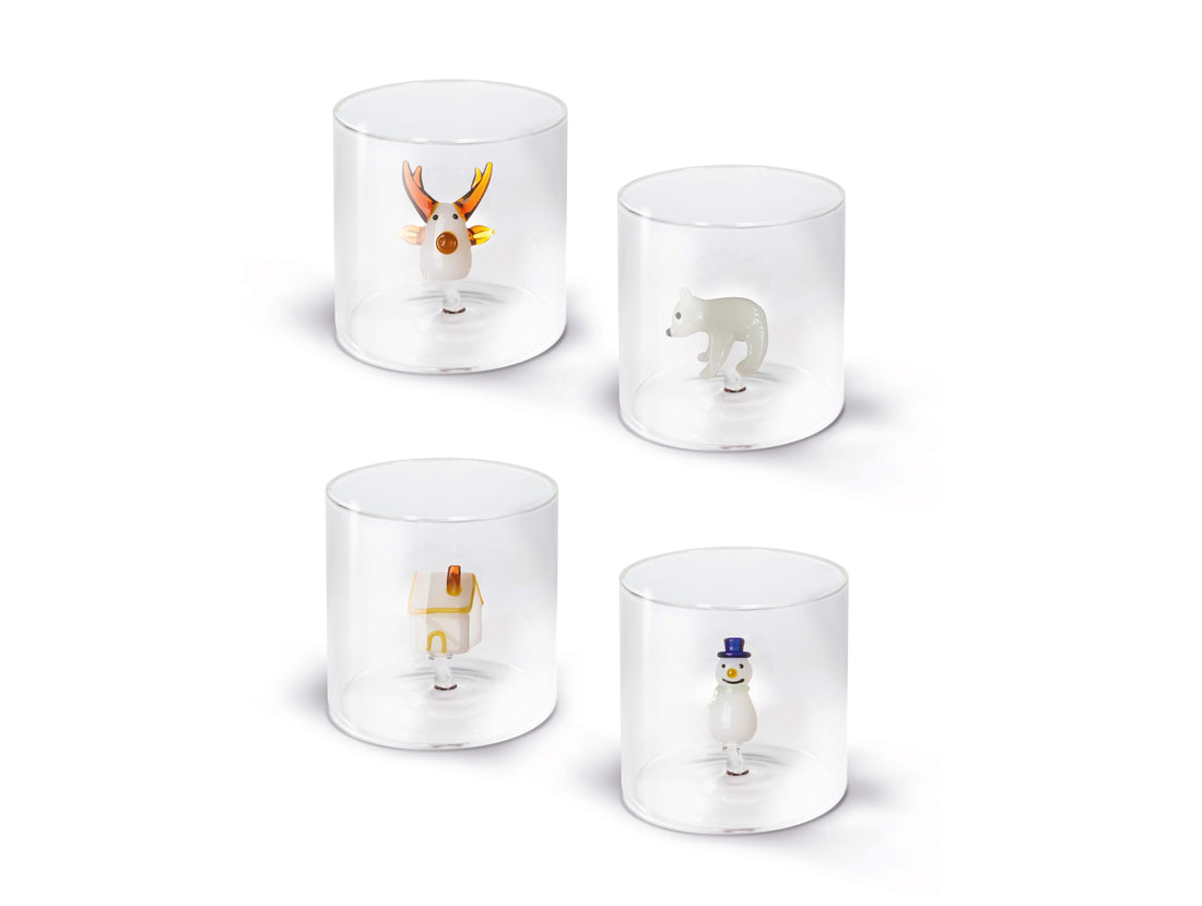 wd lifestyle wd lifestyle bicchiere in vetro borosilocato figure natalizie ass 250 ml 1 pz ean 8053300572649