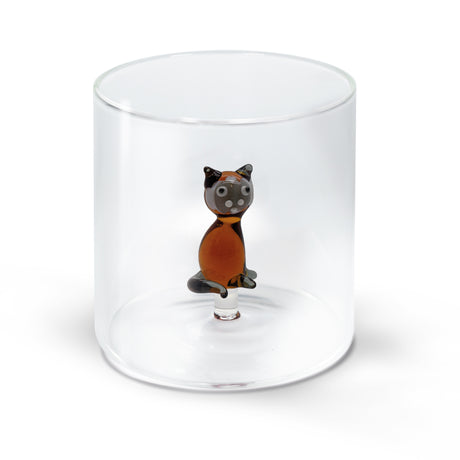 wd lifestyle wd lifestyle bicchiere vetro borosilicato cc 250 ml decoro gatto siamese ean 8053300577286