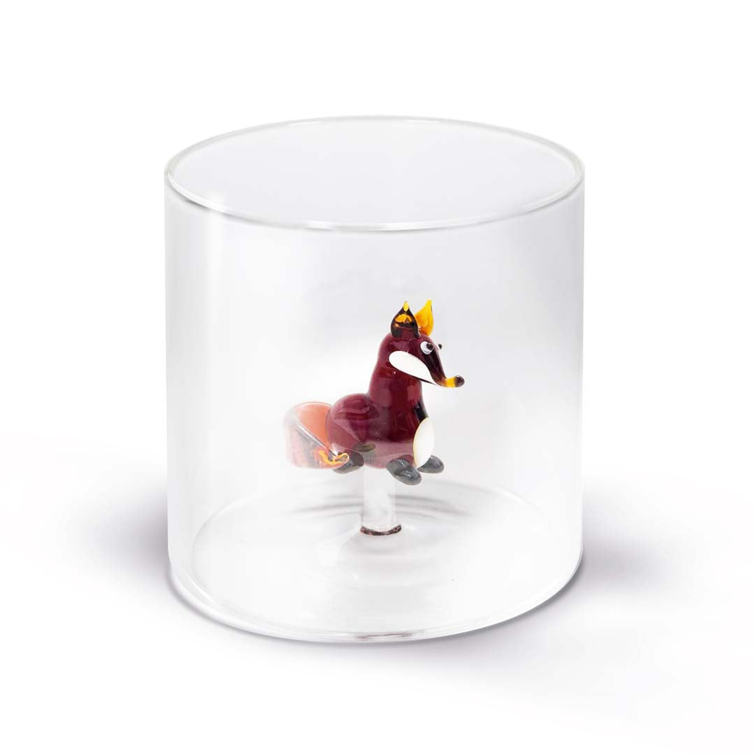 wd lifestyle wd lifestyle bicchiere vetro borosilicato cc 250 ml decoro volpe ean 8053300572885