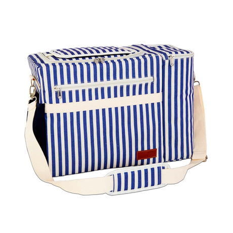 wd lifestyle wd lifestyle borsa termica a righe con taca per bottiglie 25 l bianco blu ean 8053300576609